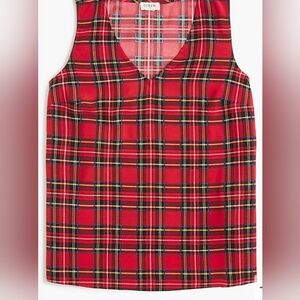 JCrew Factory Tartan Plaid Sleeveless Blouse